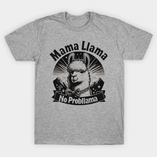 NO PROB-LLAMA! Retro Funny Llama Alpaca Graphic T-Shirt by click2print